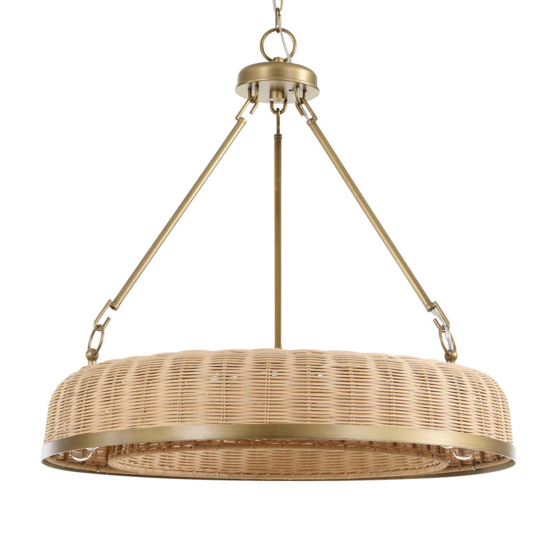 Uttermost Ladakh 9 Light Round Wicker Pendant