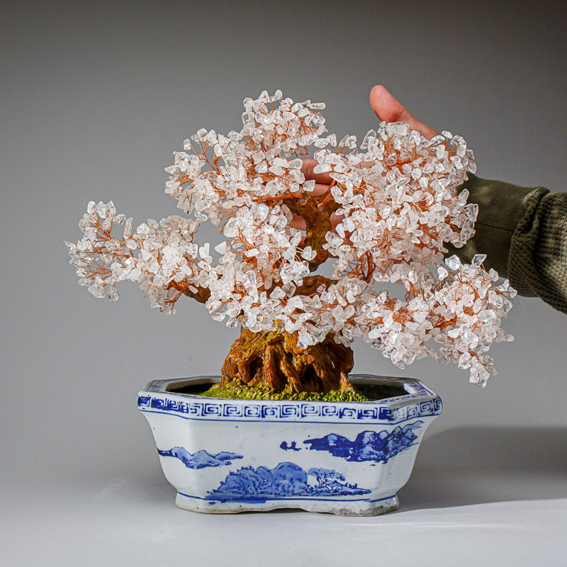 Quartz Hand Painted Ceramic Plants & Flowers Decorative Object