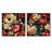 Red And Beige Elegant Poppy Blossum Field - Floral Square Collage Set Of 2-101848322-101848323