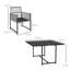 Steel Patio Dining Set Table,