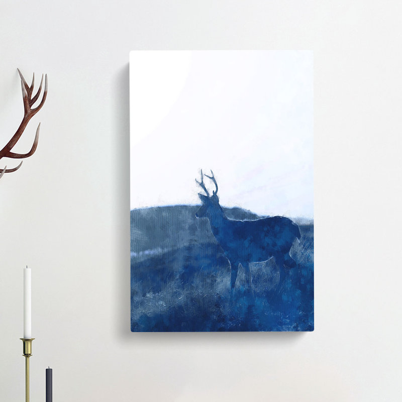 Deer Upon The Hill - Wrapped Canvas, 91cm H x 60cm W x 3cm D
