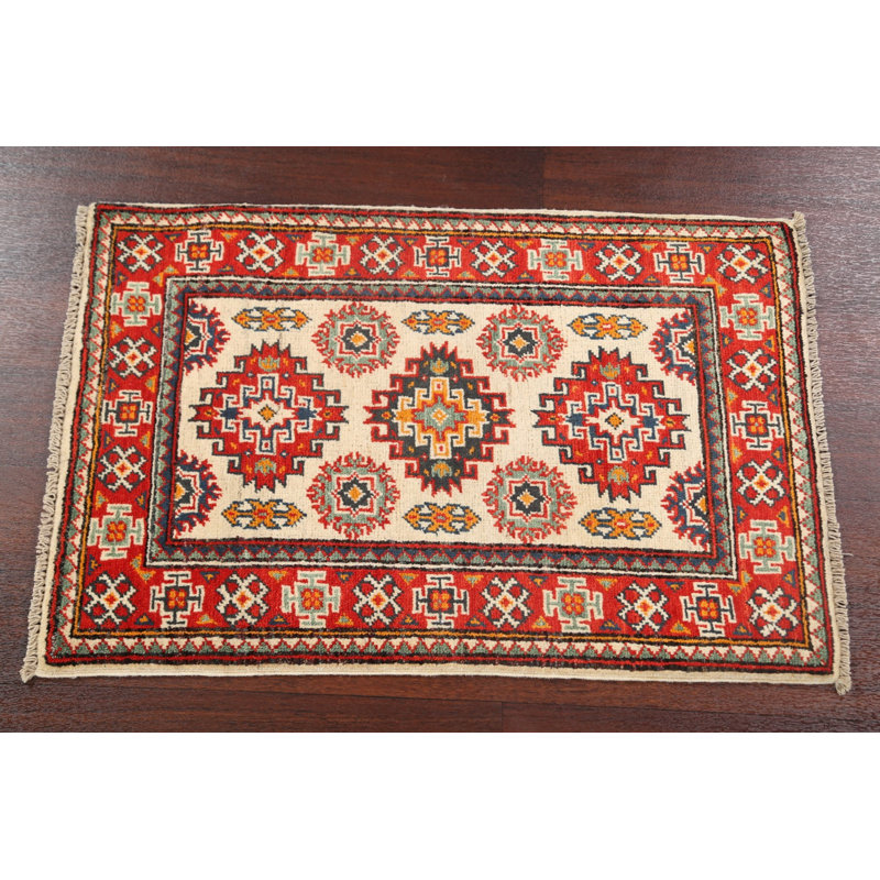 One-of-a-Kind 2'0" X 2'11" Wool Area Rug in Ivory