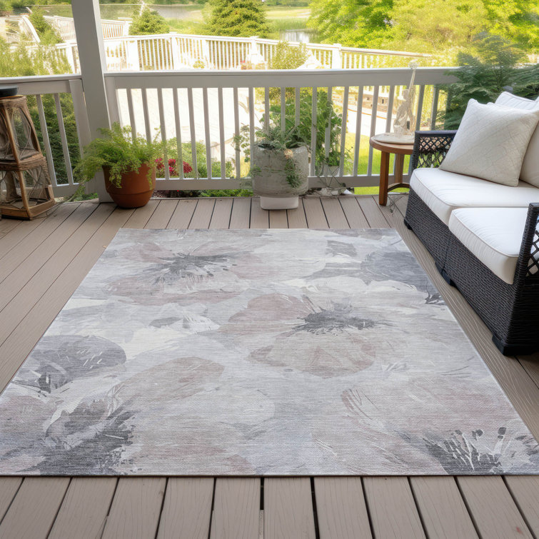 Machine Washable Indoor/Outdoor Claudian ACN1559 Taupe Rug