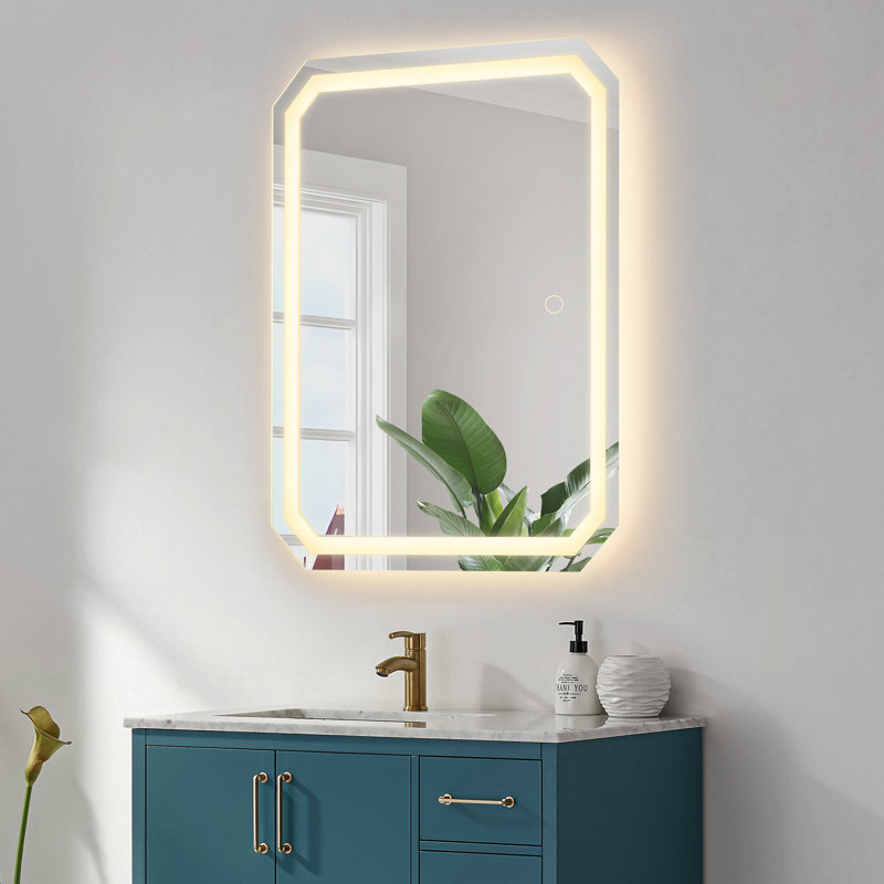 Miroir de salle de bain Jacquees Octogan, 30 po x 36 po