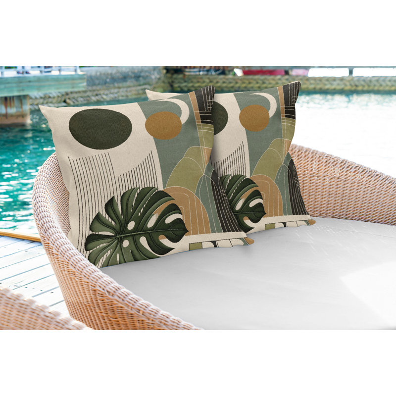 Fabric Reversible Throw Pillow, 16"H x 16"W, Square