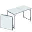 Table de camping pliante de 47 po de hauteur réglable, légère, solide pour le pique-nique, le camping, les besoins de garage par garage, la maison, les tâches de pique-nique