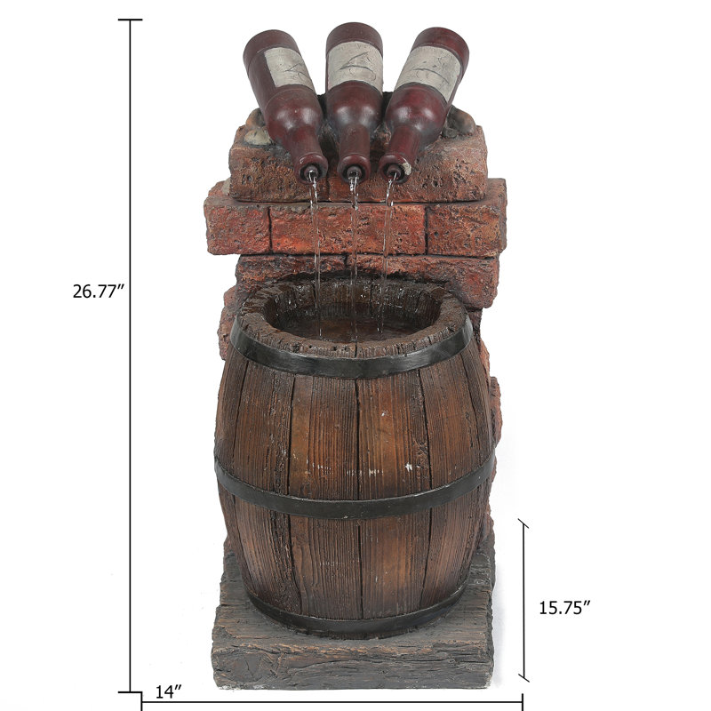 Hand Crafted Weather Resistant Floor Fountain with Light