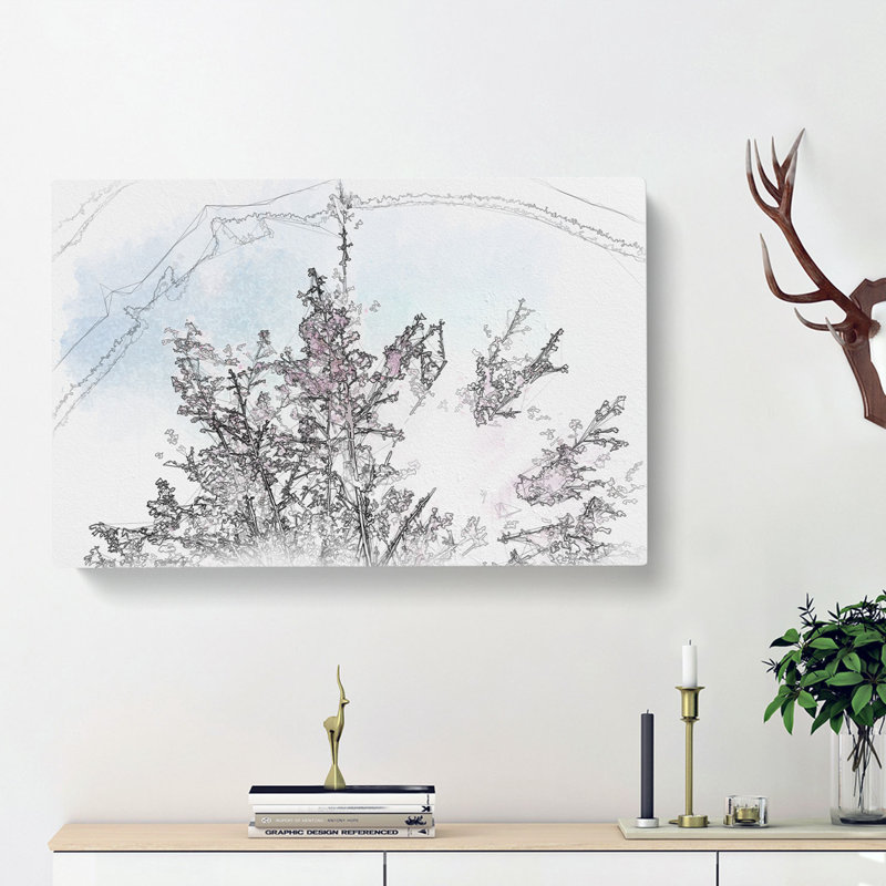 Pink Japanese Cherry Tree In Spring - Wrapped Canvas, 60cm H x 91cm W x 3cm D