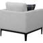 Chaise rembourrée grise pour le confort - Tissu doux et structure élégante avec coussins de loisirs