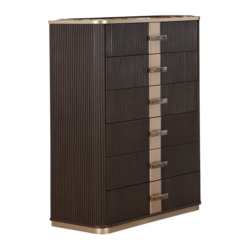 West Kensington Highboy Chest, Brown