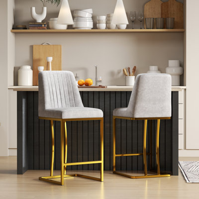 Branchville Upholstered Counter Stool with Metal Frame