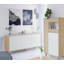 Mcbride Sideboard Arvada With 3 Doors And Shelves, Kitchen Buffet, 154X40H75 Cm, Oak And White