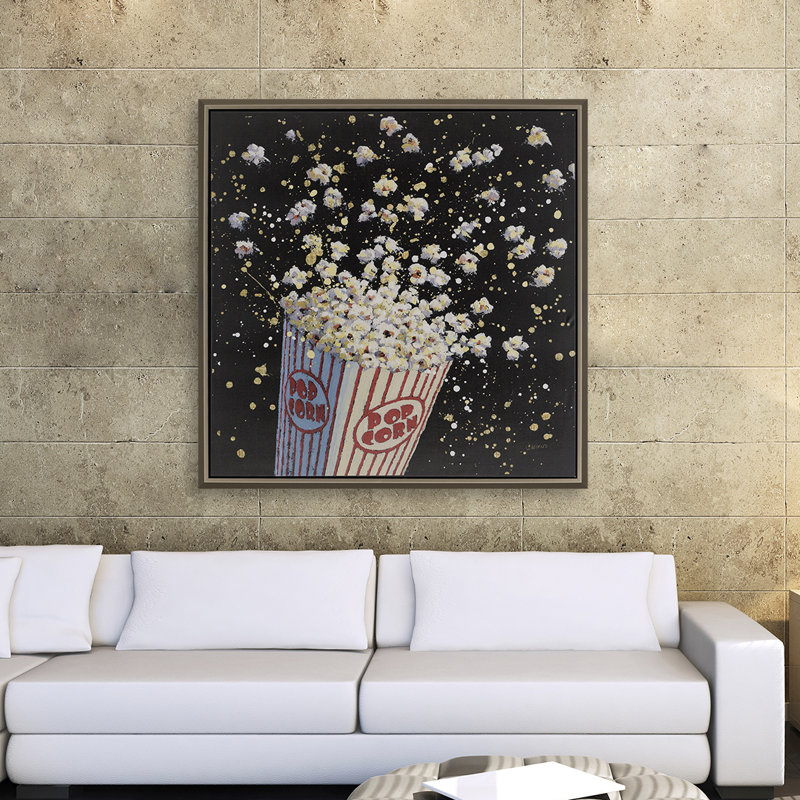 Cinéma Pop par Wiens - Peinture sur papier avec cadre flottant