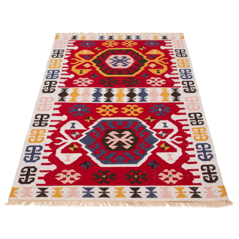 Kilim rouge Ankara 5 pi 0 po x 7 pi 11 po