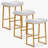 Faux Leather Wide Cushion Bar Stool-105701816