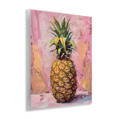 Plaque murale «Pineapple Bliss over Pink», design par LSR Design Studio