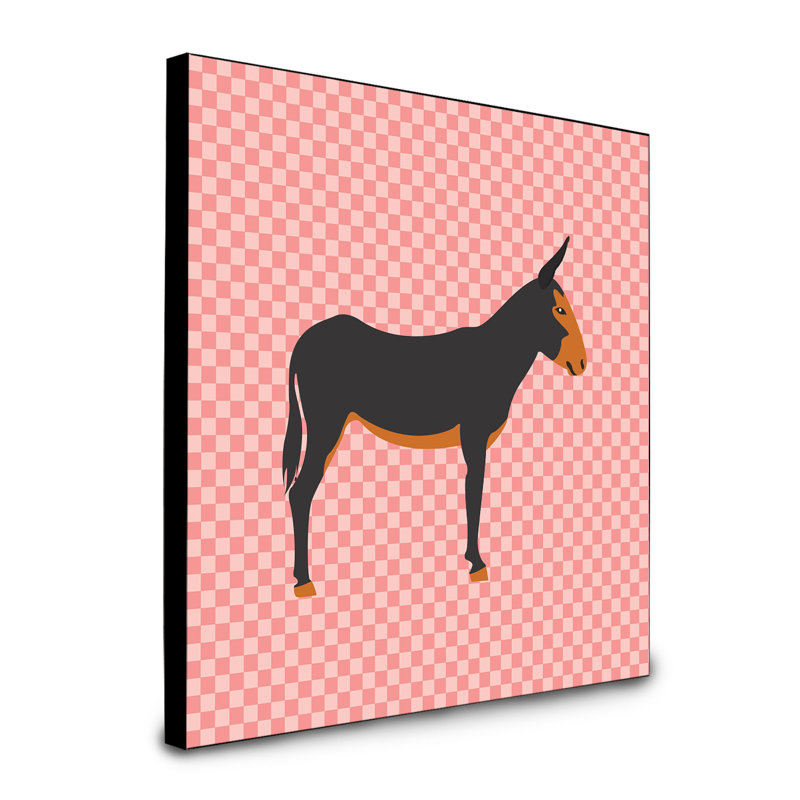 Panneau mural d’art donkey catalan Lonnard, Rose