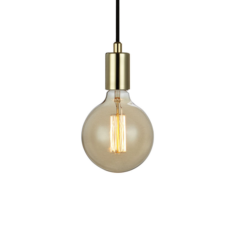 Sky 1 - Light Bulb Pendant, 8cm H x 4.5cm W x 4.5cm D, Brass