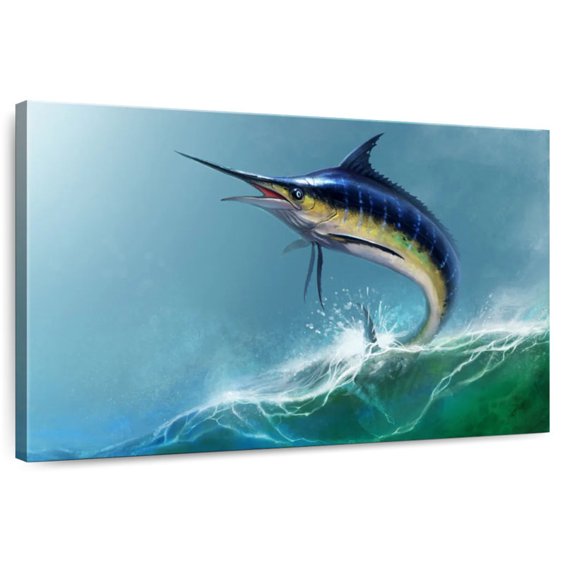 Brampt Leaping Marlin, 16'' H x 24'' W