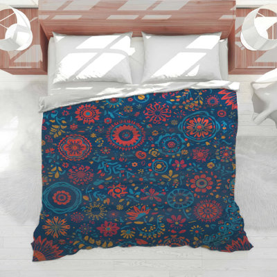 Édredon floral à motif mandala