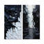 «Black and Whtie Ink Exploison», ensemble de 2 reproductions d'art abstraites en métal-2004432602