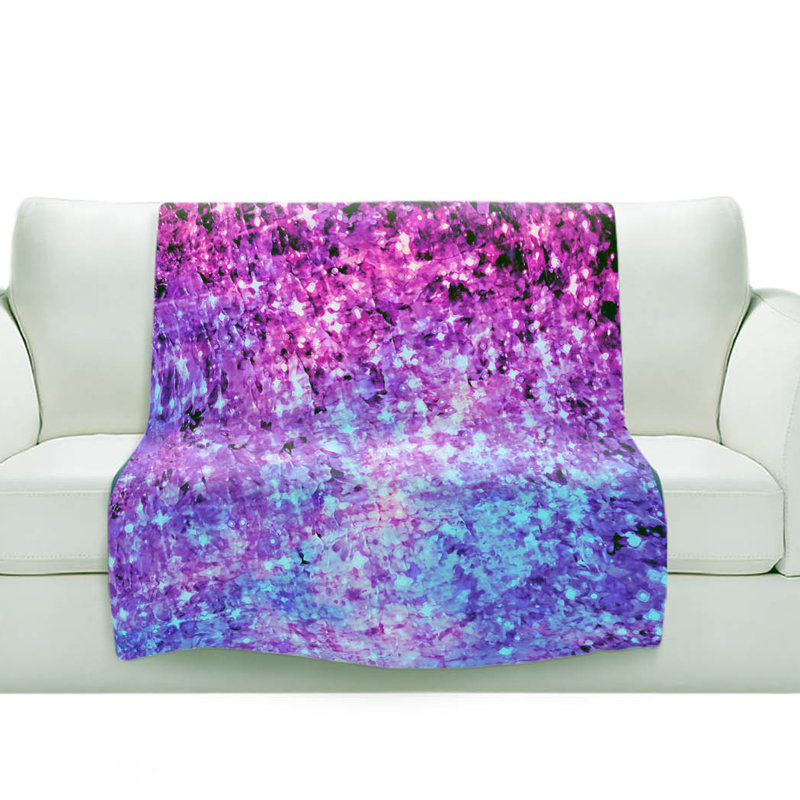 Couverture sherpa doux à rayonnement orchidée, l 51 po x L 60 po