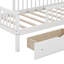 Lit plateforme simple pour enfant avec support de tête de lit, deux tiroirs sous le lit, trois barrières de sécurité pour plus de sécurité-1672525582