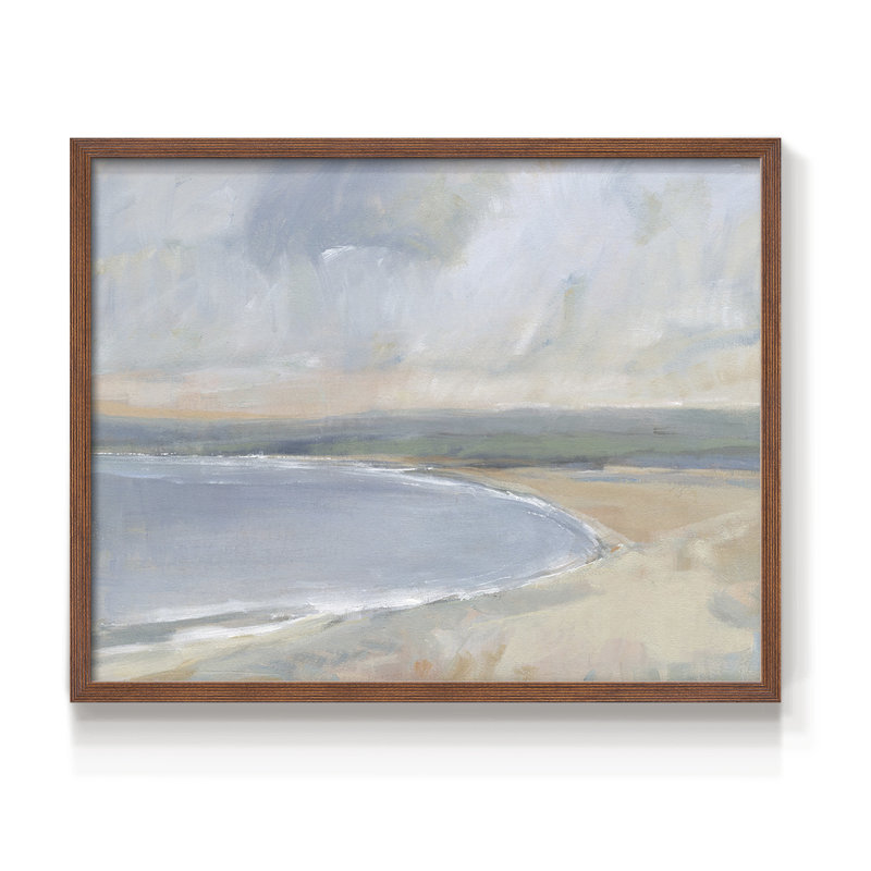 Coastal Study II -Framed Print - Restickable, H 8 po x l 10 po, Noyer