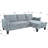 Corduroy 3 Convertible Bed With Reversible Sectional, Arm Storage, And Ports For Apartment Living Room - 81.63 In Depth, 51.81 Width, 33.74 Height, 112.19 Lb Weight Storage Chaise, Cup Holders-93206560-93206565