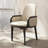 Beige Solid back arm Chair(Set of 2)