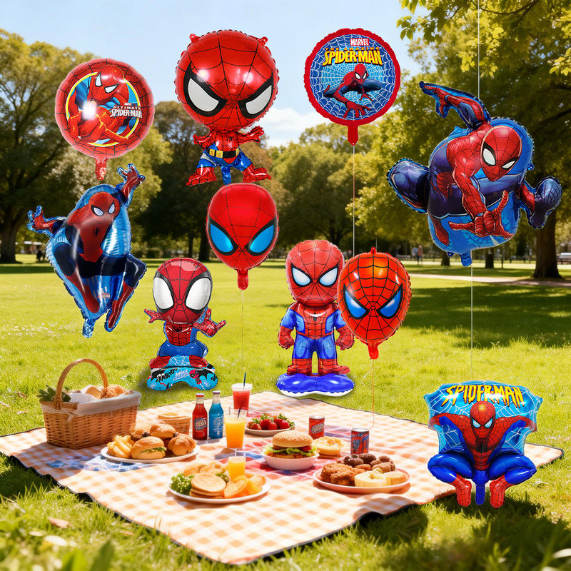 10 Pcs Spiderman Party Decoration Balloons, Spiderman Party Supplies