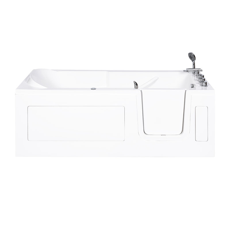 Abberton 1700mm x 760mm Freestanding Acrylic Bathtub, Right