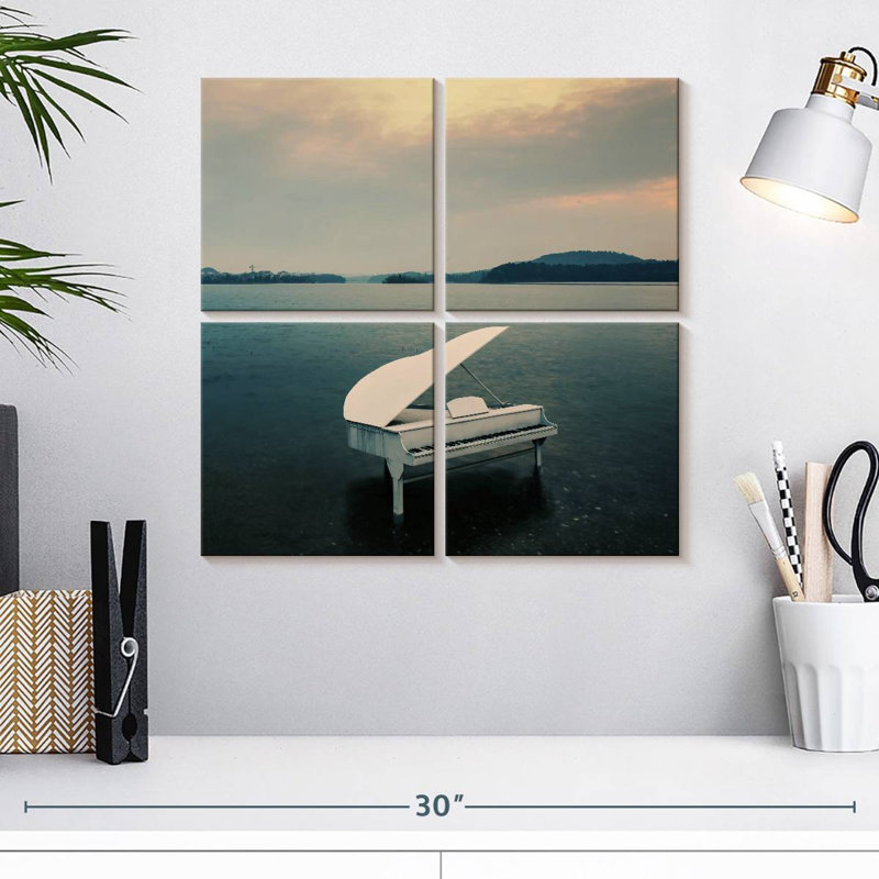 Abarca Piano By The Sea, H 18 po x l 18 po