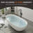 55" Freestanding Solid Surface Resin Stone Bathtub, Contemporary Design Stand Alone Tub With Pop-up Drain And Overflow, Cupc Certified, Matte White-120747182