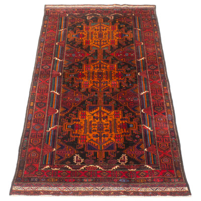 Teimani Burgundy Rug 3'7" x 7'10"