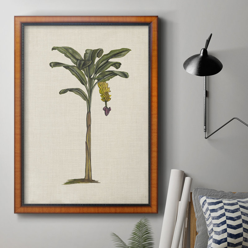 Toile encadrée de qualité supérieure AU CH British Palms III - prête à être accrochée, H 20 po x l 16 po x P 2,5 po