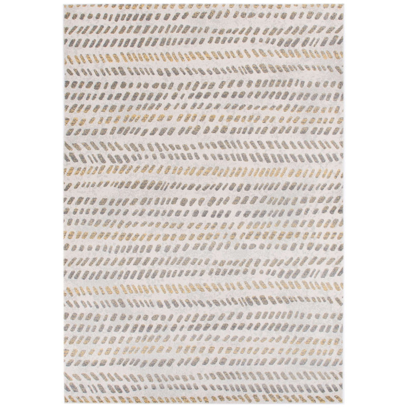 Antera Spectrum - moucheté - ivoire / gris, Rectangle 5 pi 3 po x 7 pi 7 po