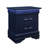 Blue Spacious Nightstand With Led - Transitional Look 2 Spacious, Solid &