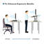 Sit- Stand Desk Converter, Height Adjustable Dual Tiered Computer Workstation, Sit Standing Converter With Platform, Ergonomic X-frame Riser For Pc Computer Screen, Keyboard, Laptop Up To 15kg-1483523799