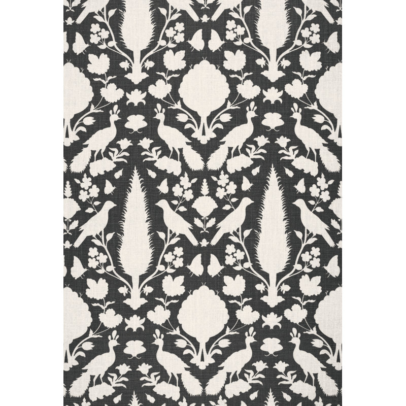 Chenonceau Fabric, Charcoal