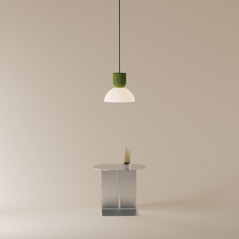 Buia Pendant Light, Olive, Black