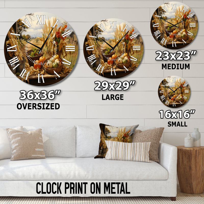Horloge murale «African Harvest Abundance III», Médium