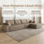 135" Cloud L-Shape Sectional Sofa with Right Chaise, Modern Modular Sofa with Deep Seat, Plush Corduroy Upholstered Couch for Living Room & Bedroom, No Assembly Required-1339989581