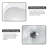 16"x14" White Ceramic Wall Mount Bathroom Sink with Towel Bar Porcelain Vessel Floating Bathroom Basin with Overflow Hole
