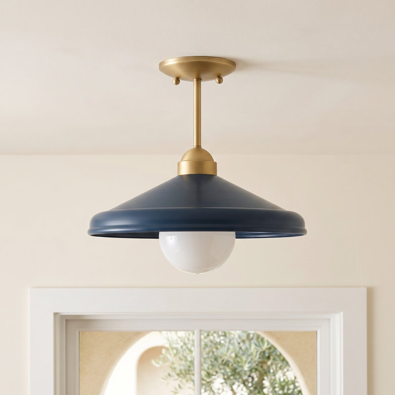 Delilah Semi Flush Mount, Navy