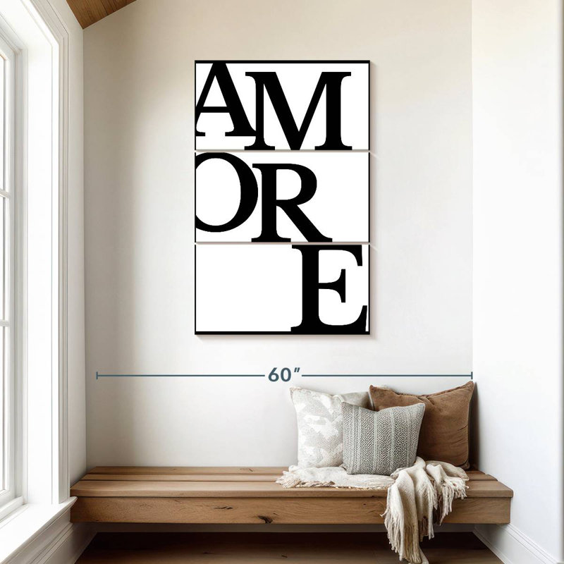 Tergel Amore, typographie, H 45 po x l 28 po