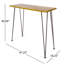 Table d'extérieur en bois - avec finition et support de bar industriel rustique en fer pour une utilisation durable