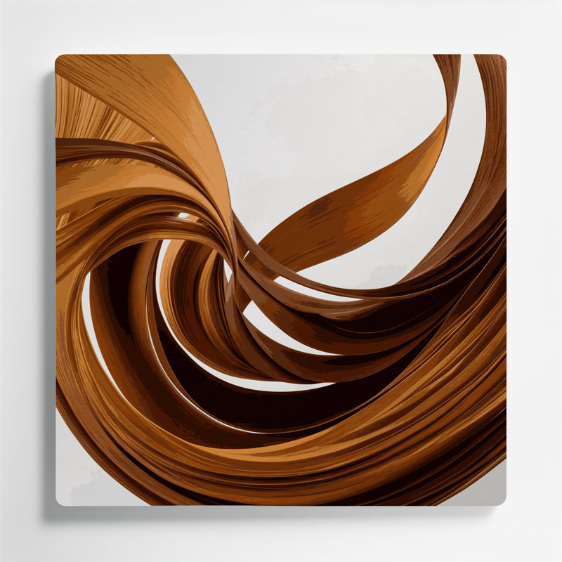 Gradient Abstract 56, art mural en métal brun, H 12 po x l 12 po