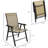 Of 4 Folding Patio Chairs - Stackable Outdoor For Lawn, Dining, Tailgating. , Lightweight, Metal, No Assembly, Mixed Brown Color 4Pcs Dining Camping, Beach. Metal Frame,