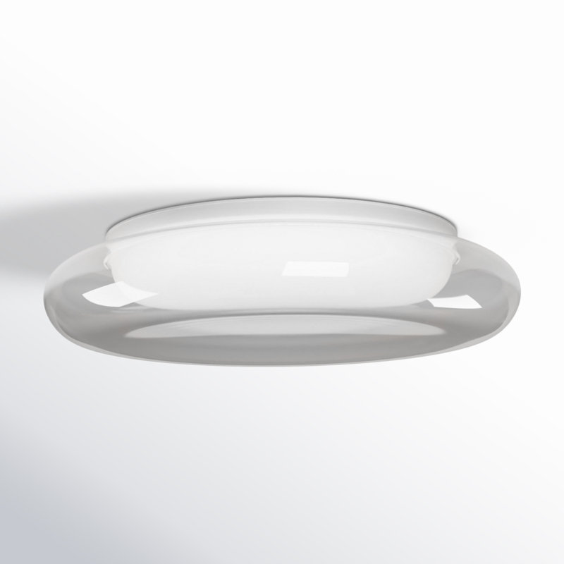 Plafonnier encastré en acrylique transparent Doma, H 4 po x l 18 po x P 18 po